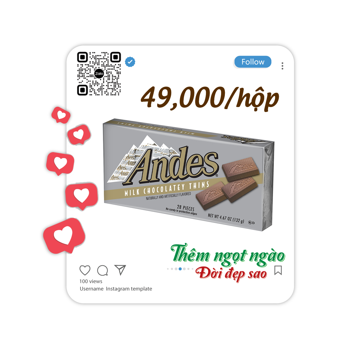 Sô cô la Andes mang điều ngọt ngào tới mọi người
