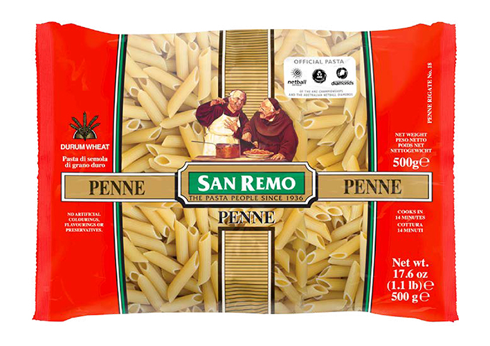  Nui Penne Hiệu San Remo (500G X 12) No. 18 