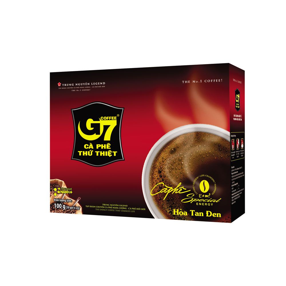 Cà Phê G7 Hòa Tan Đen - Hộp 15 Gói 2Gr