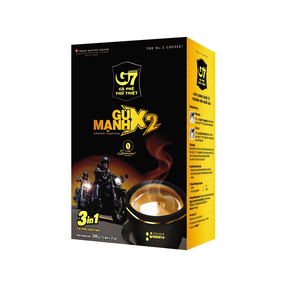 Cà phê G7  Gu Mạnh 3 in 1- Hộp 12