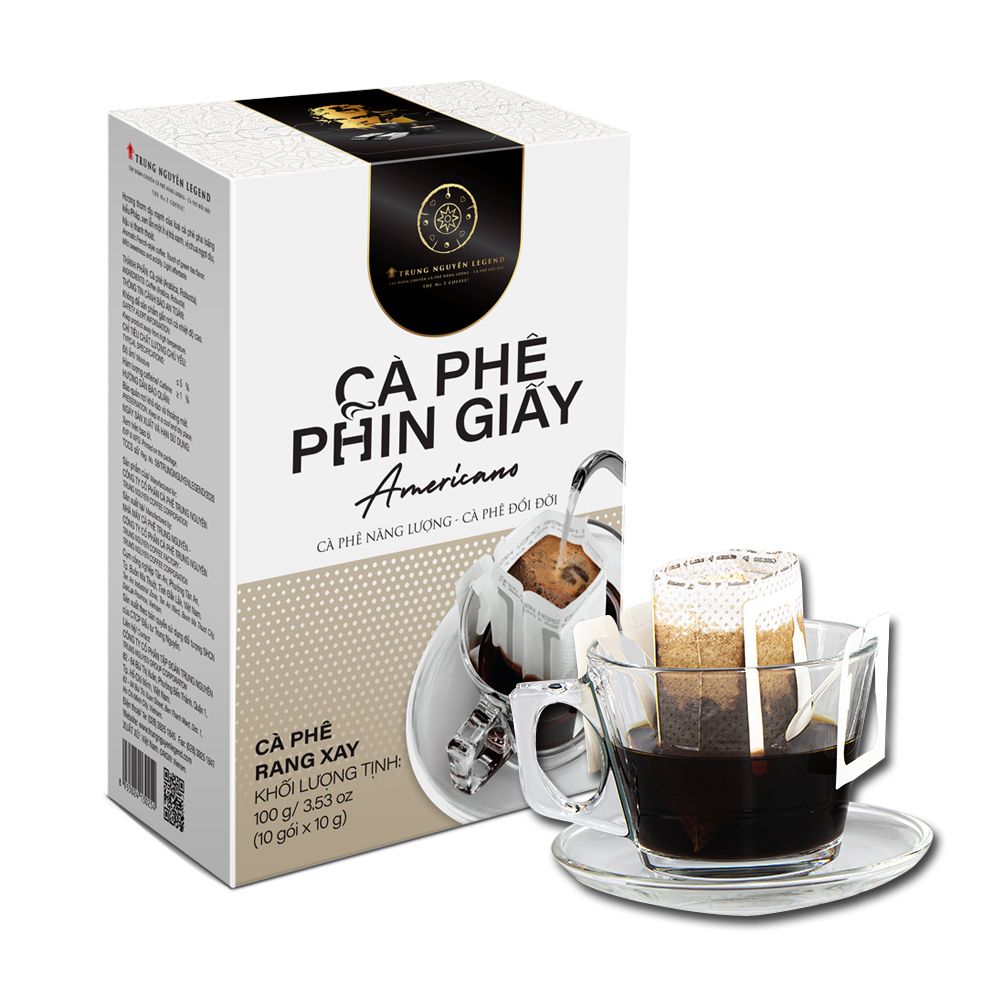Cà Phê Phin Giấy Trung Nguyên Legend Americano 10 gói x 10g