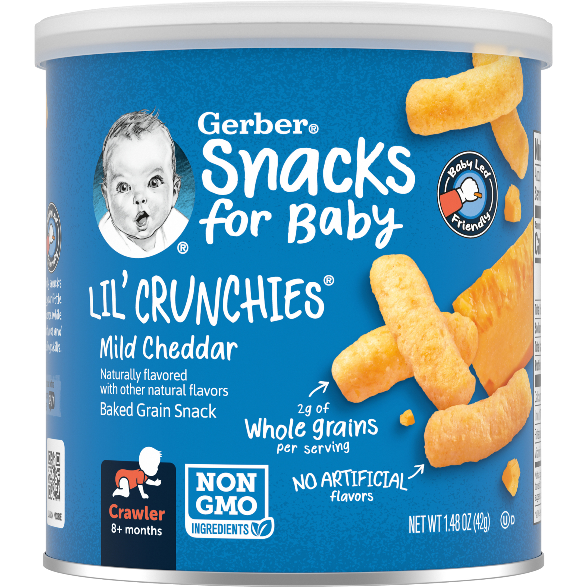 Bánh ăn dặm Gerber Lil's Crunchies vị Phô Mai Mild Cheddar 42G