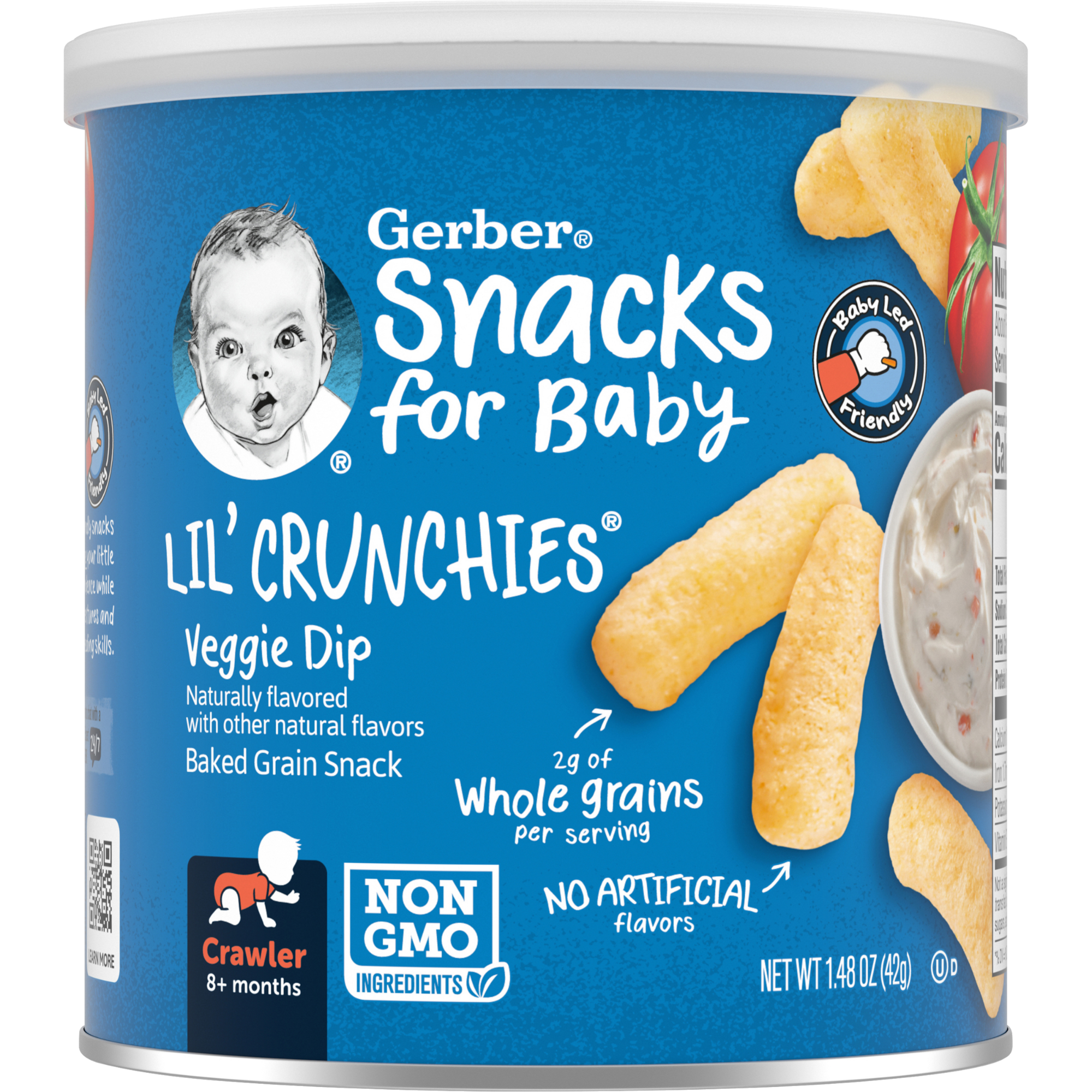 Bánh ăn dặm Gerber Lil's Crunchies vị Rau Củ Veggie Dip 42G