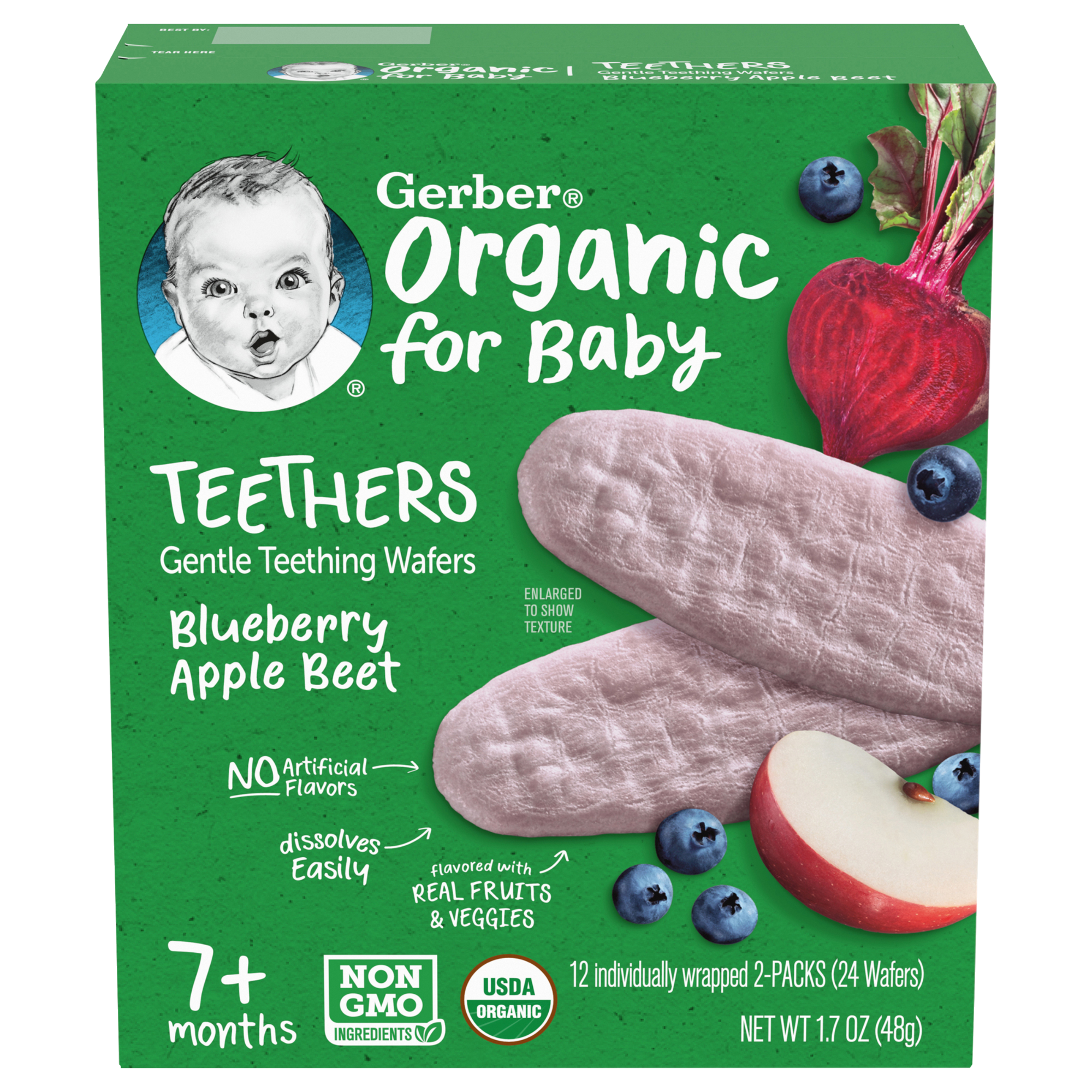 Bánh gạo Gerber vị Việt quốc Táo Củ cải đỏ 48g