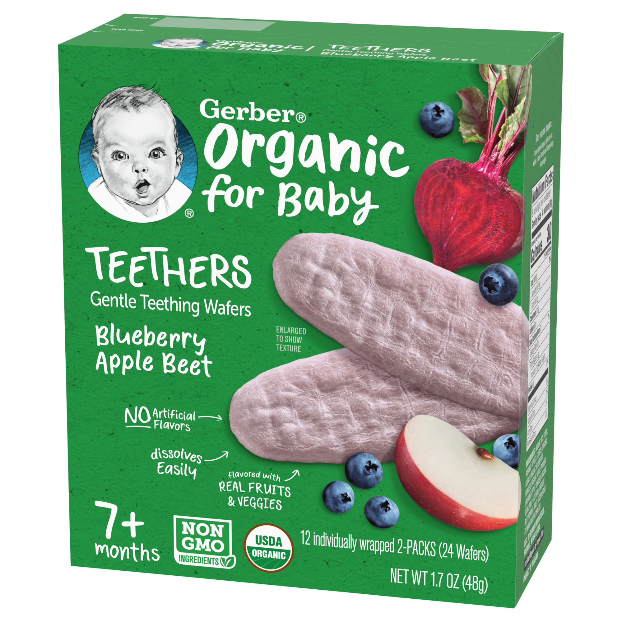 Bánh gạo Gerber vị Việt quốc Táo Củ cải đỏ 48g