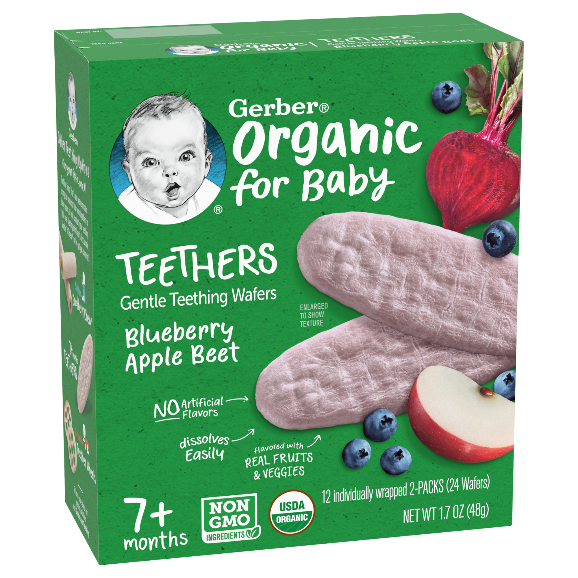 Bánh gạo Gerber vị Việt quốc Táo Củ cải đỏ 48g