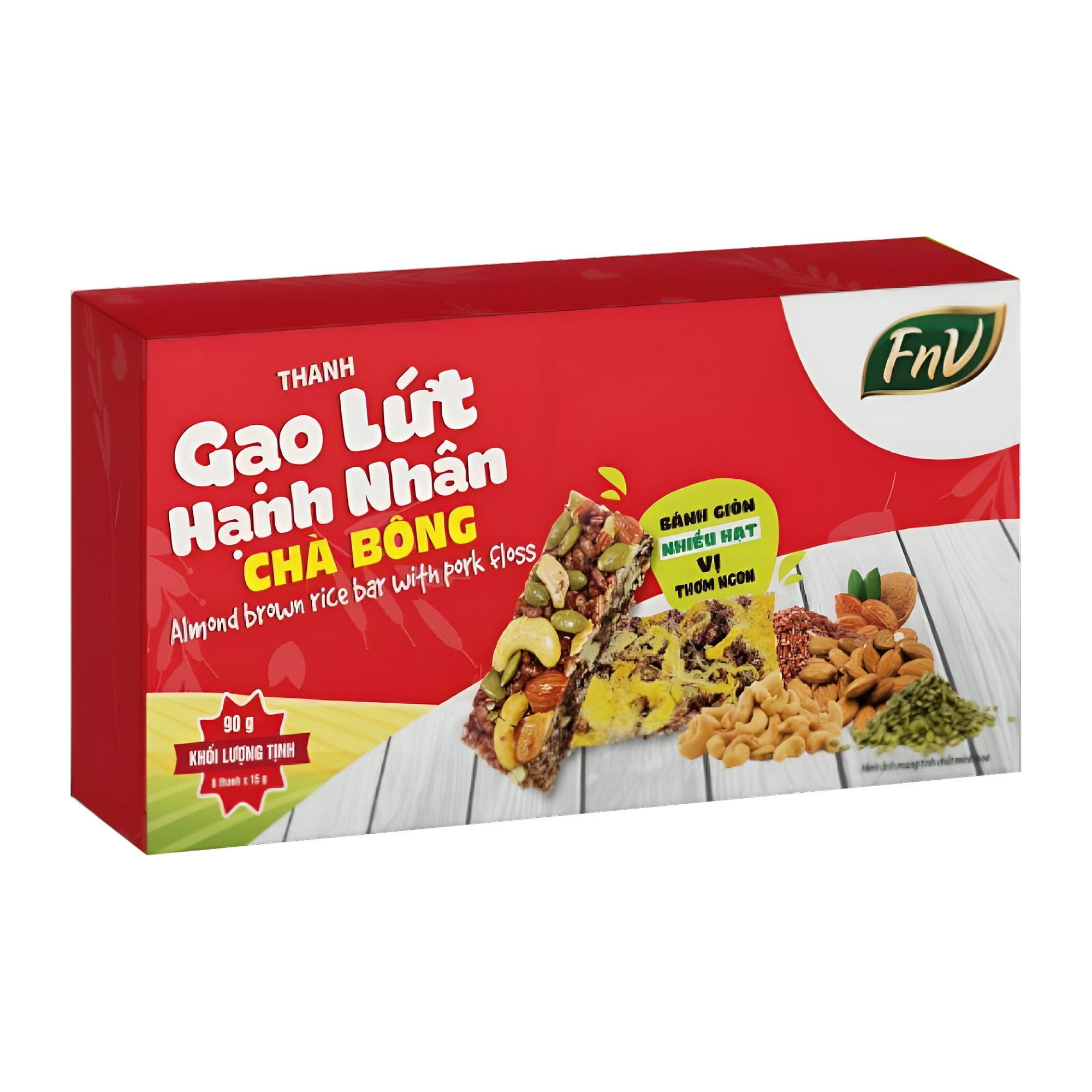 Thanh Gạo Lứt Hạnh Nhân Chà Bông 90g/Hộp