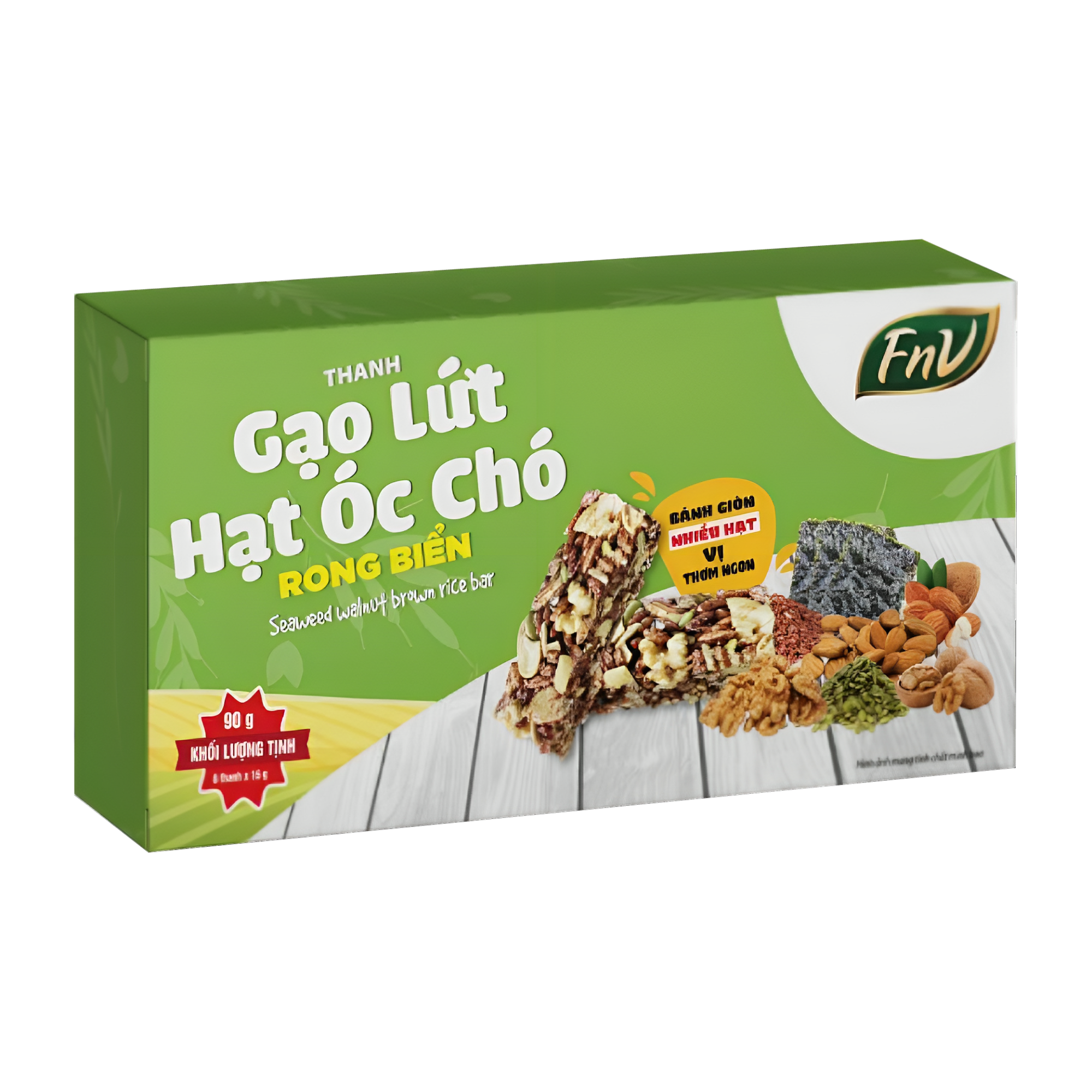 Thanh Gạo Lứt Hạt Óc Chó Rong Biển 90g/Hộp