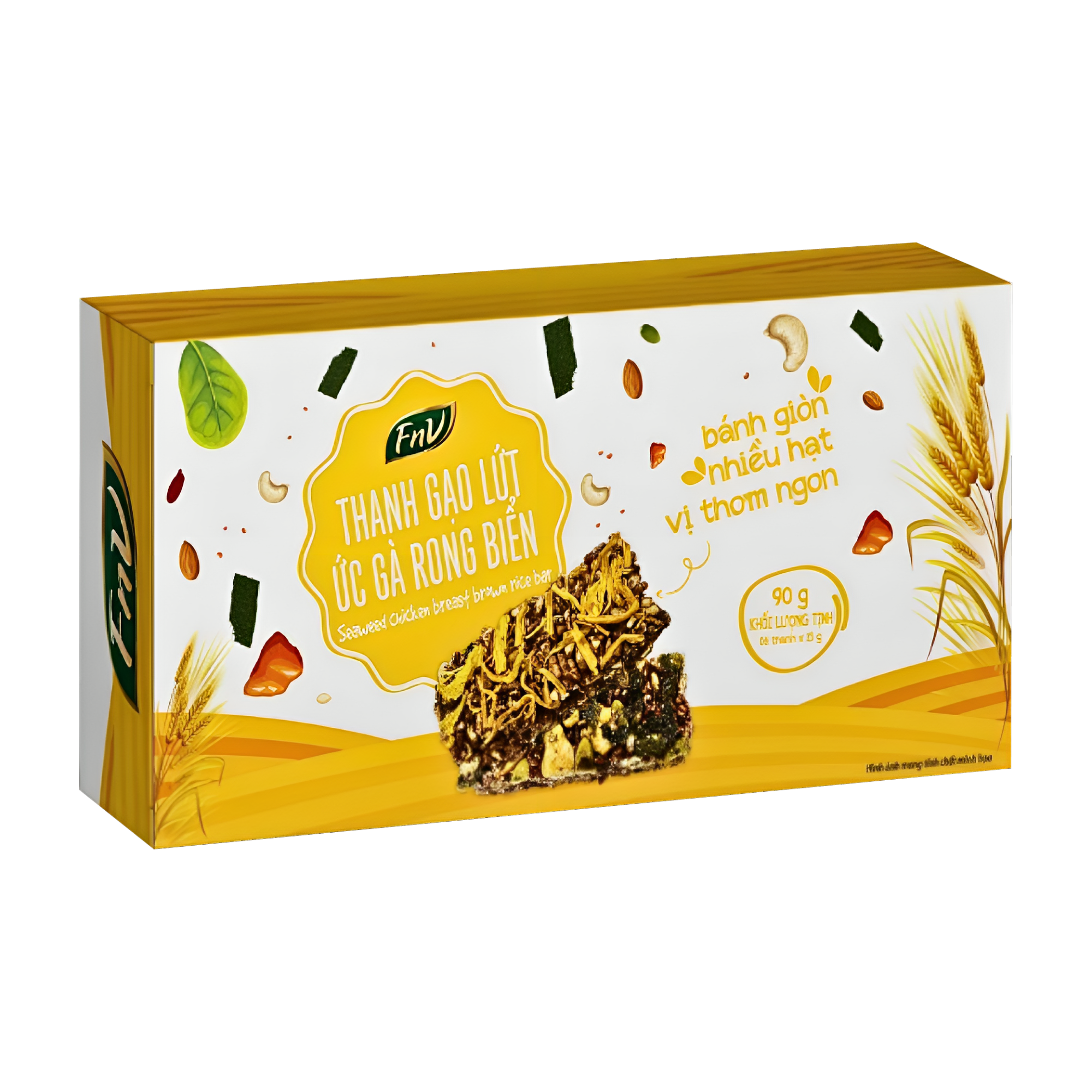 Thanh Gạo Lứt Ức Gà Rong Biển 90g/Hộp