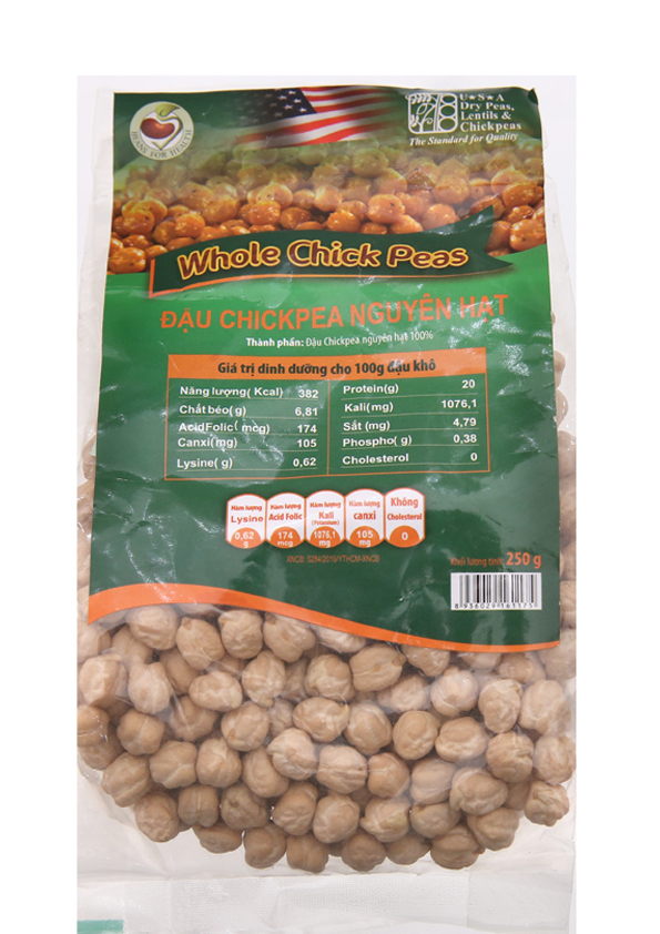 Đậu Chick Pea nguyên hạt 250gr x 40