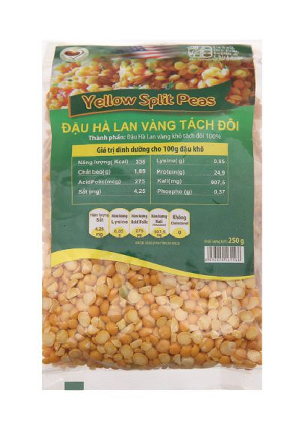 Đậu Hà Lan vàng tách đôi 250gr x 40