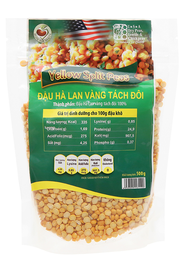 Đậu Hà Lan vàng tách đôi 500g