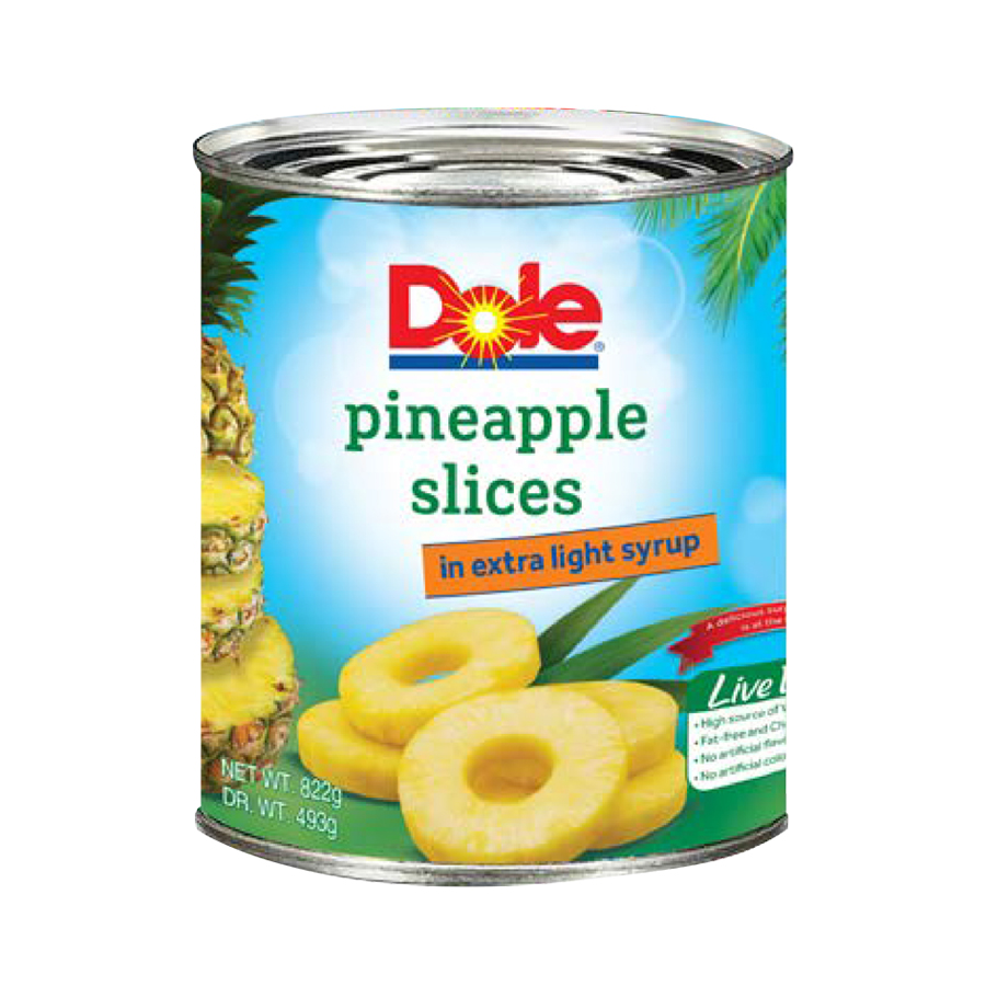 Dứa tươi nguyên lát Dole 822 g x 24