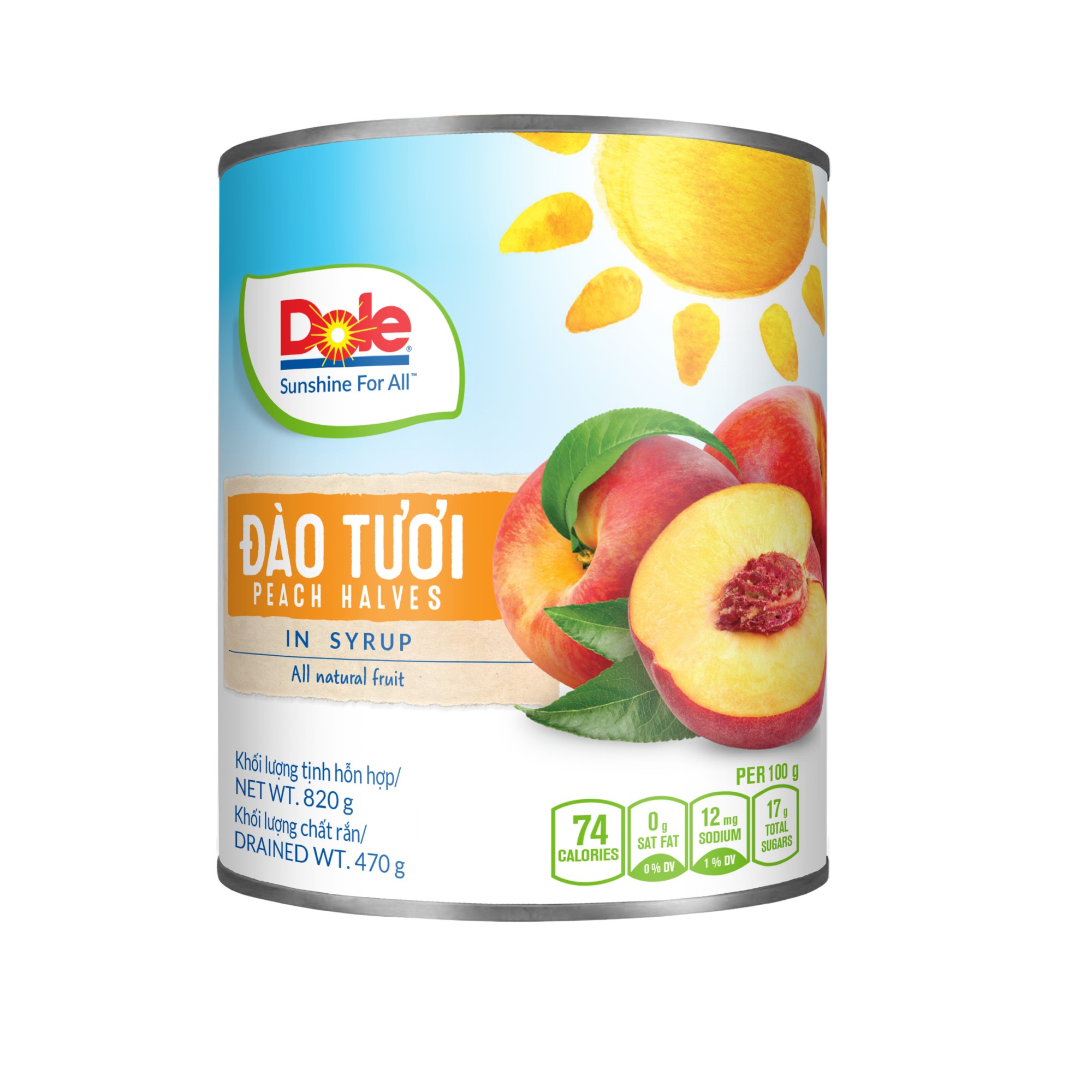 Đào Tươi Dole 12 X 820 g
