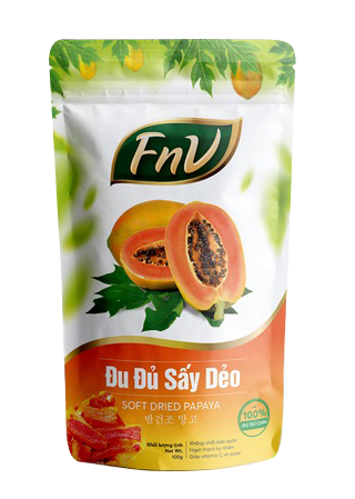 Đu Đủ Sấy Dẻo FNV 100g / Túi