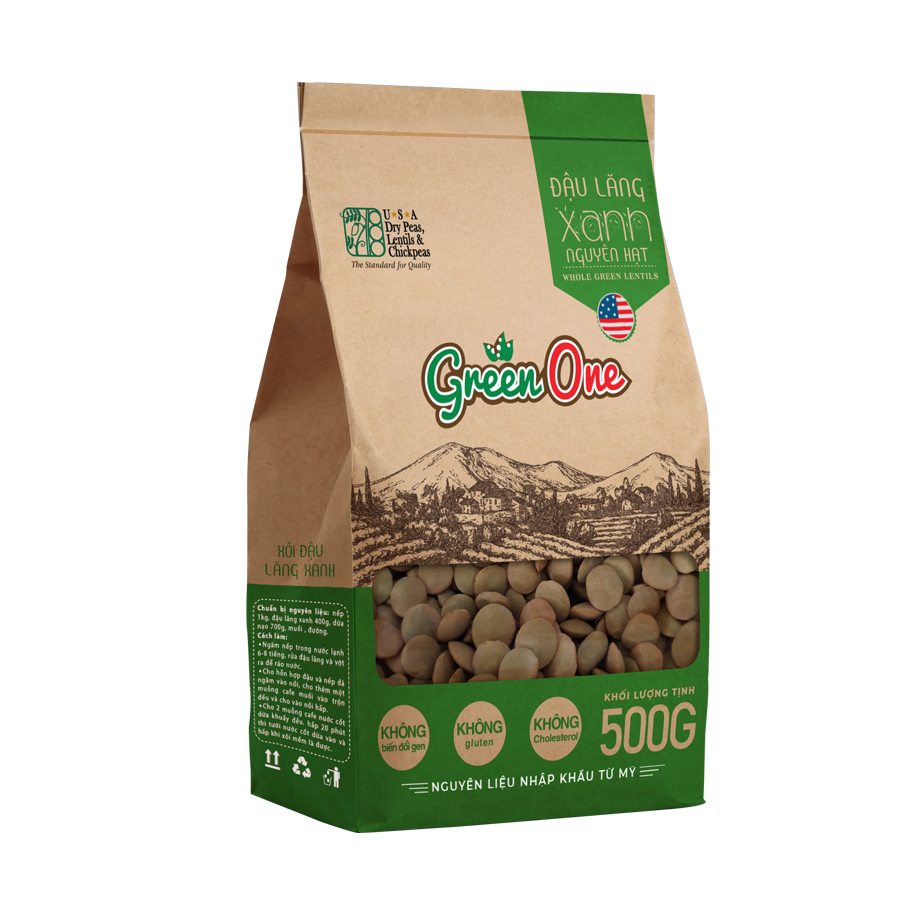Đậu Lăng Xanh Nguyên Hạt Green One 500g
