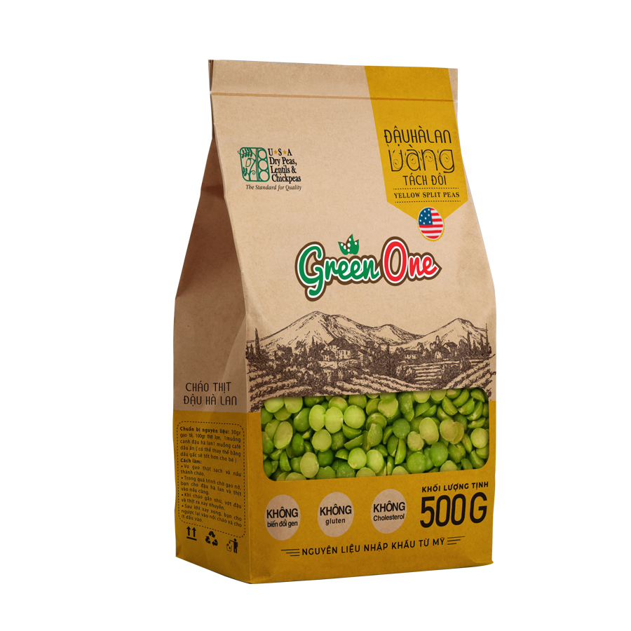 Đậu Hà Lan Vàng Tách Đôi Green One 500g