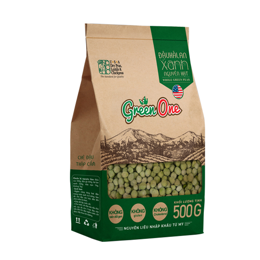 Đậu Hà Lan Xanh Nguyên Hạt Green One 500g