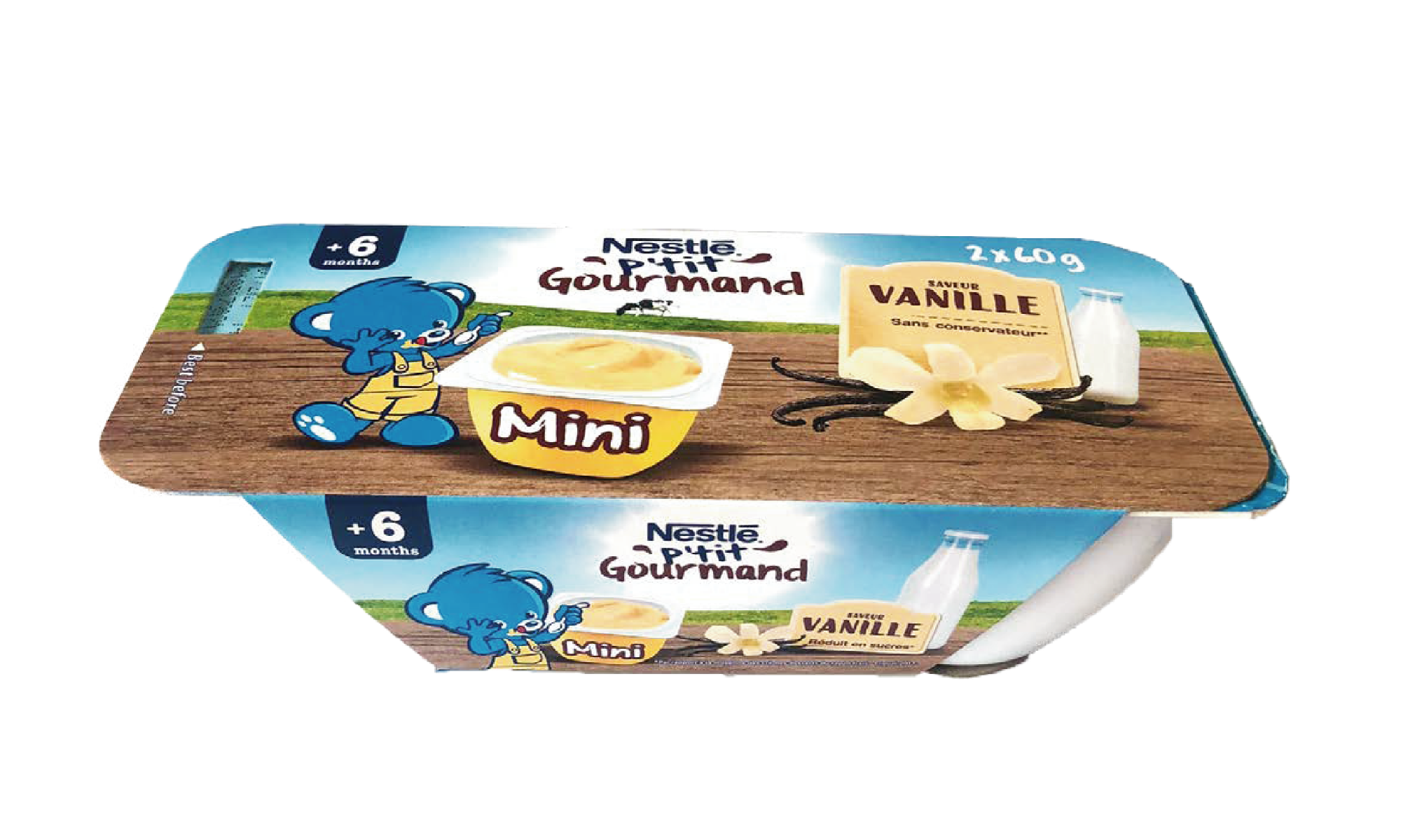 Nestlé P'tit Gourmand Milk Scum Vanilla 24bl x 2 X 60g