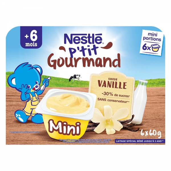 Nestlé P'tit Gourmand Milk Scum Vanilla 8bl x 6 X 60g