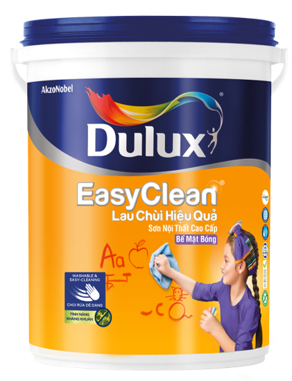 Dulux Easyclean Lau Chùi Hiệu Quả Bề Mặt Bóng