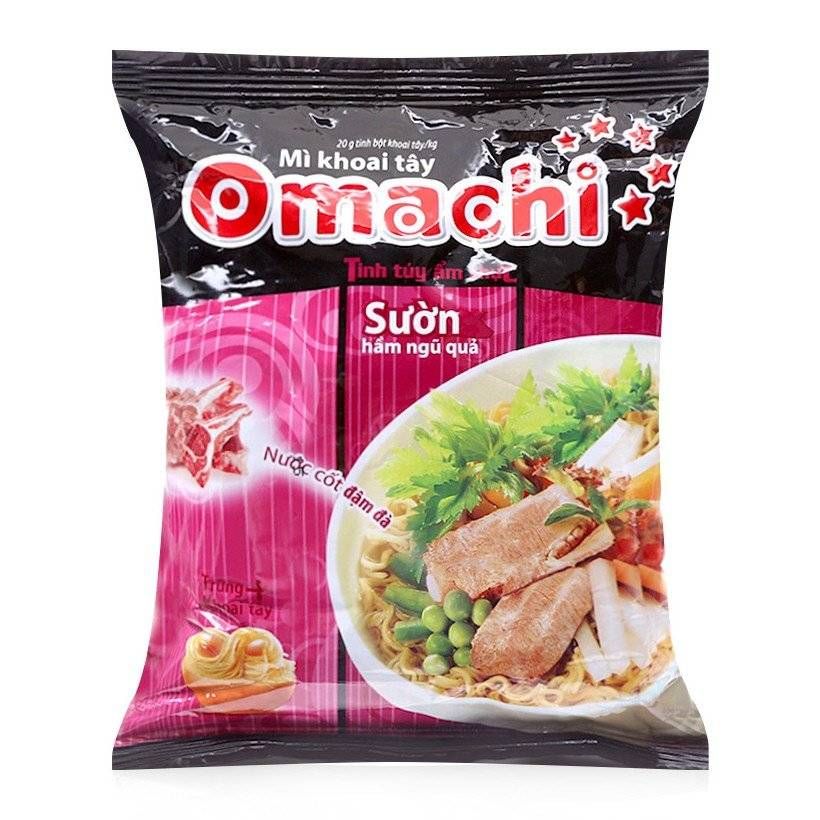 Mì khoai tây Omachi sườn hầm ngũ quả gói 80g